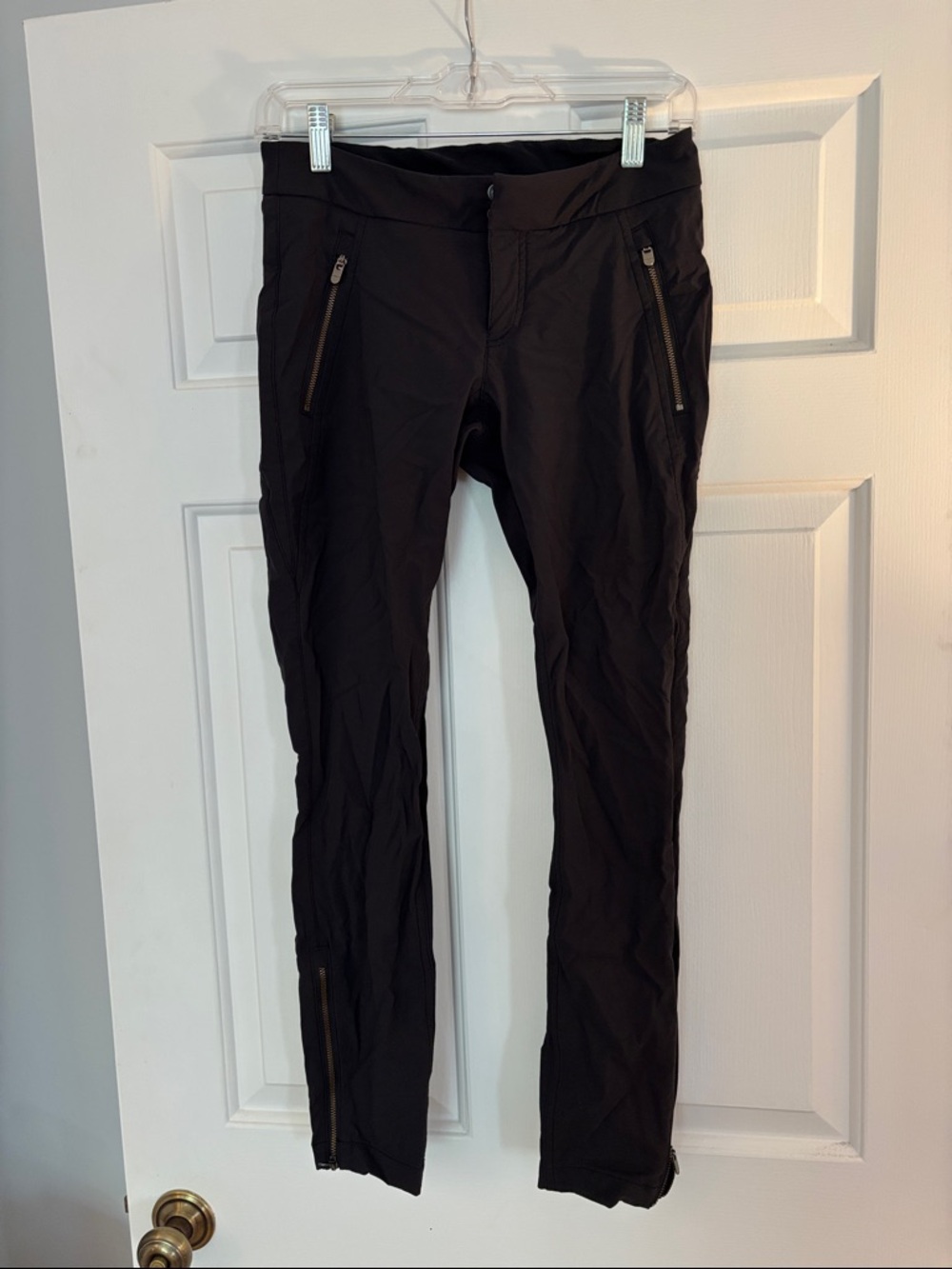 Athleta Black Zip-Trim Chinos